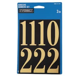 3 in. Mylar Peel and Stick Numbers Pack