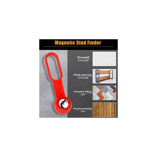 Magnetic Stud Finder – 27 Lbs Pull Force, No Battery Needed, Detects Metal Through 5/8" Drywall, 3/4" Plywood Or Ceramic Tile – Keyring Version