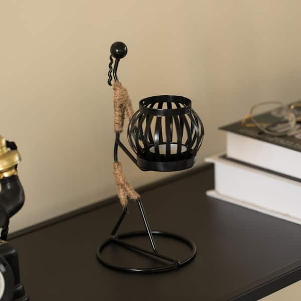 FABULAXE Wire Figure Candle Holder Decorative Modern Tea Light