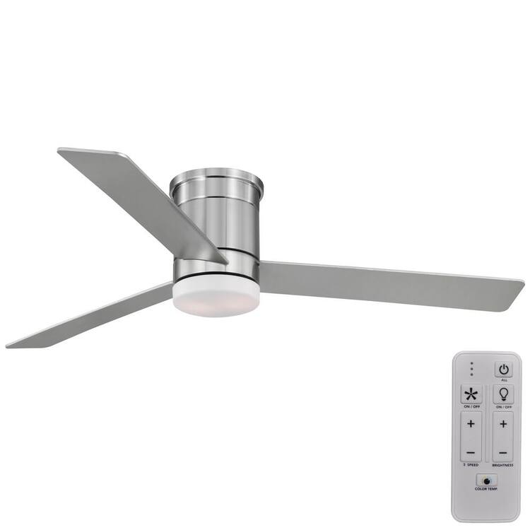 Hampton Bay Conjure 52 in. Indoor Brushed Nickel Ceiling Fan with ...