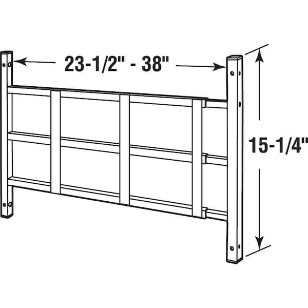22 in. to 38 in. W x 16 in. H Fixed 3-Bar Window Guard (Width Expandable)