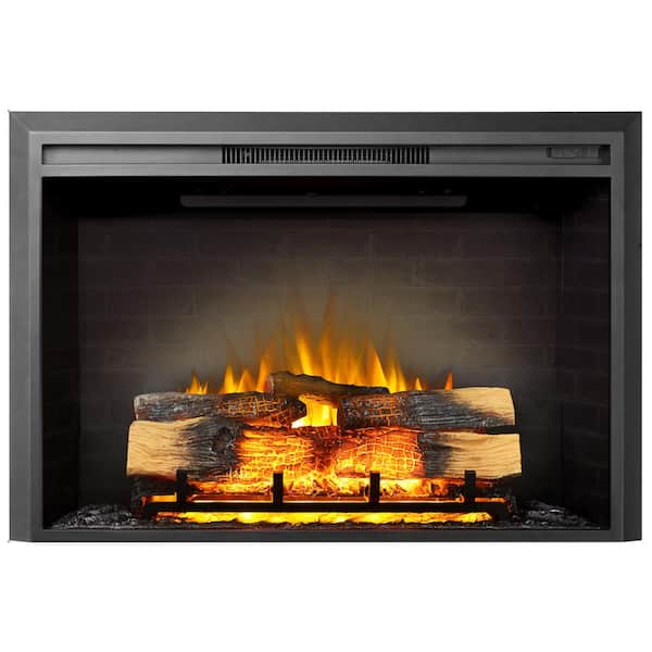 Edendirect 39 in. Electric Fireplace Insert, Remote Control, Adjustable Flame Brightness, 750-Watt/1500-Watt