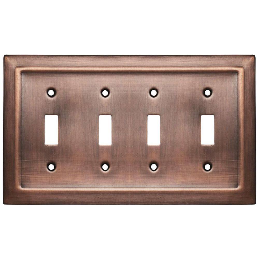Architectural 4-Gang 4-Toggle Wall Plate (Antique Copper Finish) price history on PriceWatchPro