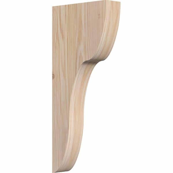 Ekena Millwork 3-1/2 in. x 12 in. x 28 in. Douglas Fir Carmel Smooth Corbel