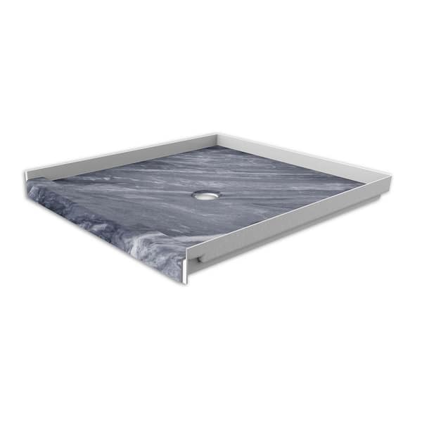 36 in. x 36 in. Single Threshold Shower Base with Center Drain in Beaumont