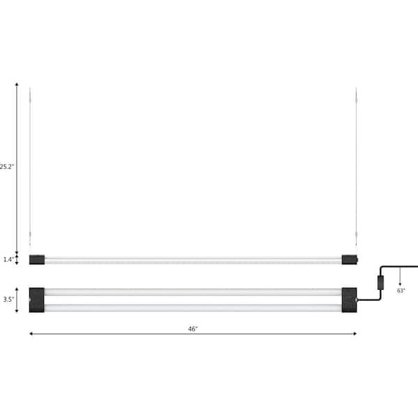 DYMOND 4 ft. LED Grow Light Full Spectrum 5000K Daylight and 660