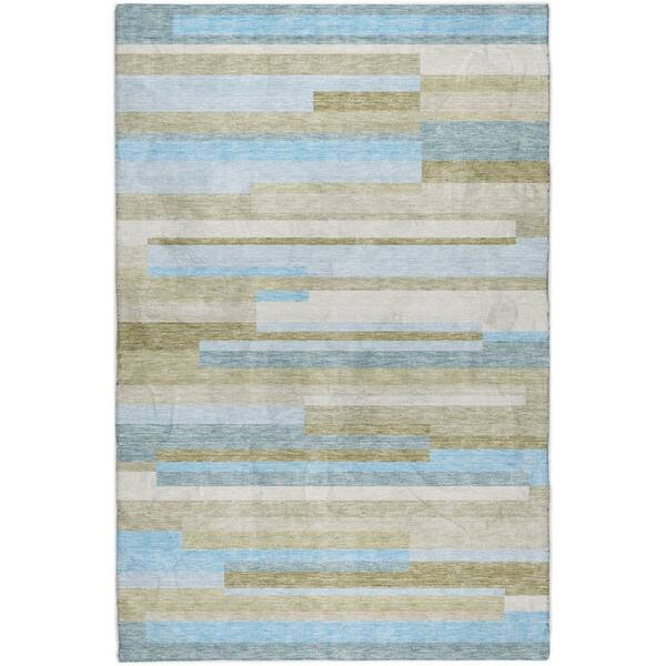 Dream Shag Premium Machine Washable Abstract ADS766 Sky 9 ft. x 12 ft. Area Rug