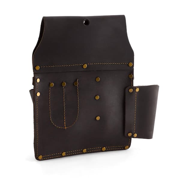 OX TOOLS Drywaller's Brown Oil Tanned Leather 12-Tool Pouch