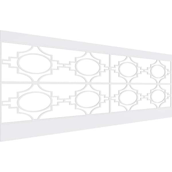 Ekena Millwork 36 in. H x 94-1/2 in. W 23.64 sq. ft. Gypsum PVC Wainscot Paneling Kit