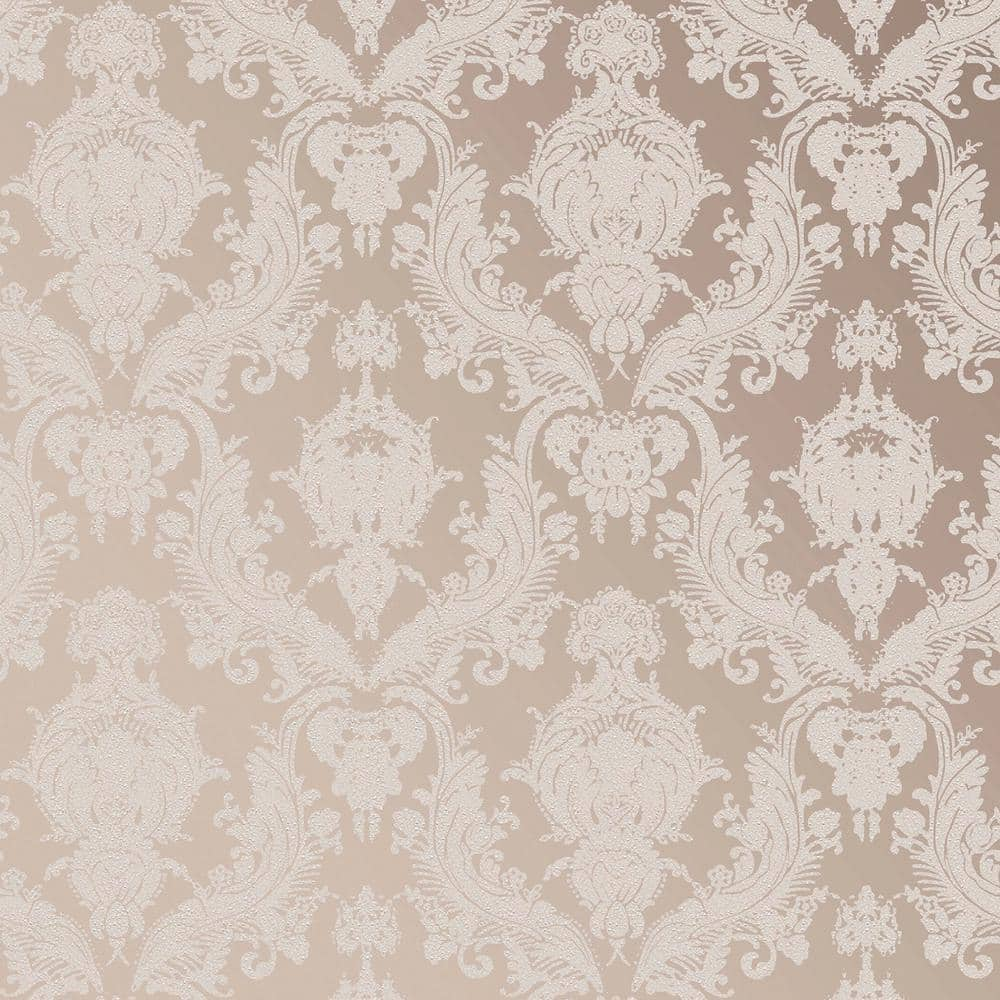 Advantage Piers Rose Gold Texture Damask Strippable Wallpaper