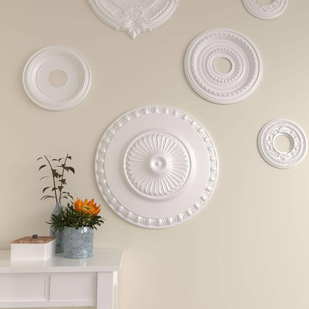 Primed White Polyurethane Lyon Ceiling Medallion 23.5"