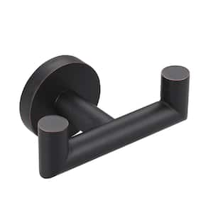 J-Hook Double Robe/Towel Hook Stainless Steel in Oil Rubbed Bronze