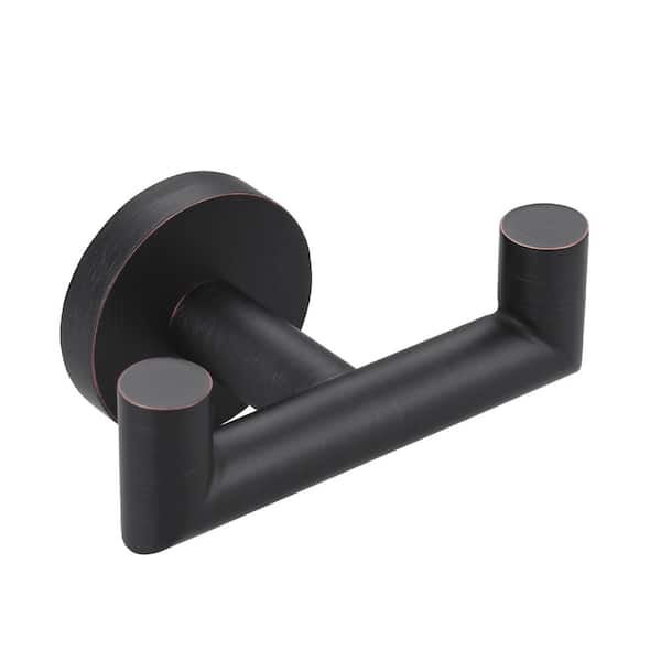 ARCORA J-Hook Double Robe/Towel Hook Stainless Steel in Oil Rubbed Bronze