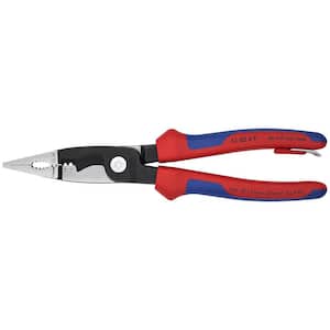 8 in. 6-in-1 Electrical Installation Pliers with Dual-Component Comfort Grips and Tether Attachment