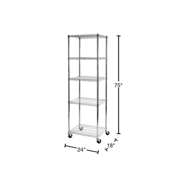 Adjustable 5 Tiers Stainless Steel Anti-Rust Rack Shelf - China Stainless  Steel Shelf, Food Shelf