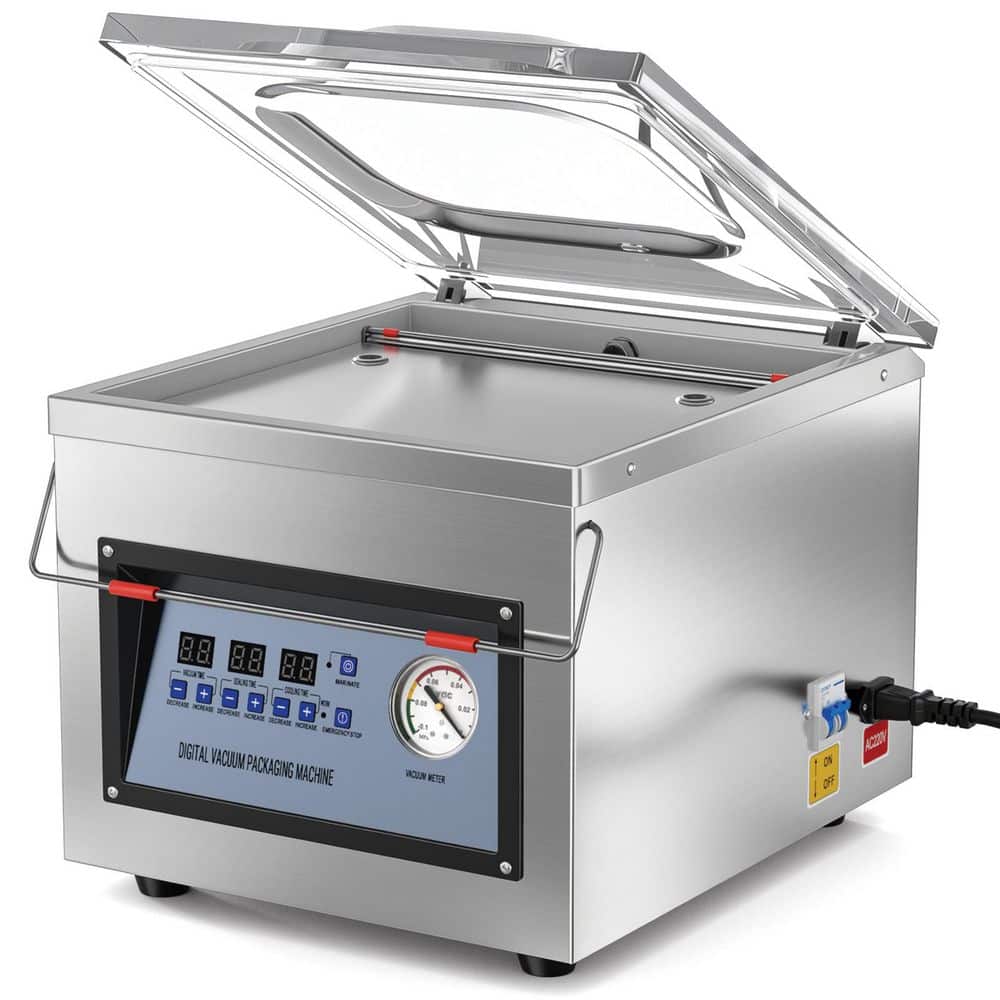 Commercial Silver Food Vacuum Sealer with Rotary Pump, 30-40s Vacuum Time, Leak-Proof Seal for Meat, Seafood and Snacks price history on PriceWatchPro