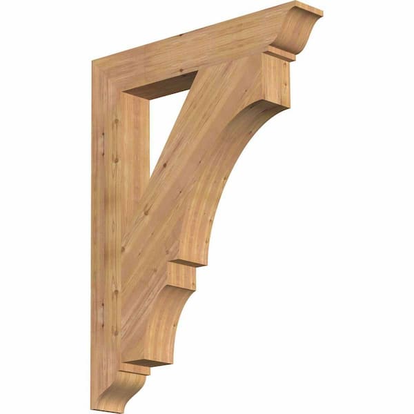 Ekena Millwork 5.5 in. x 48 in. x 36 in. Western Red Cedar Balboa Traditional Smooth Bracket
