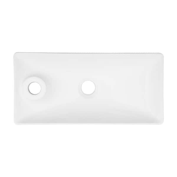 LORDEAR 17-5/16 in.Wall Mount Floating Rectangular Lavatory Vanity ...