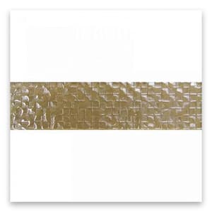 Colorway 3 in. x 12 in. Glossy Champagne Gold Glass Ceramic Subway Wall and Floor Tile (5 sq ft/case)-20 Pack