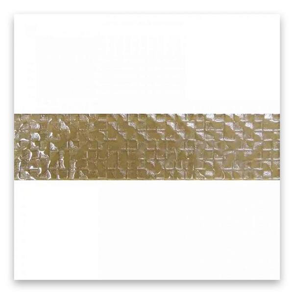 Apollo Tile Altin Shimmer Gold 12-in x 12-in Glossy Glass Uniform Squares Floor and Wall Tile (20-sq. ft/ Carton)