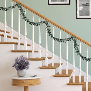6' Artificial Green Boxwood Garland with Hanging Loops Included for Easy Hanging - Indoor and Outdoor Use