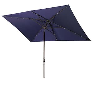 Sunnydaze Decor 9 ft. Aluminum Market Auto Tilt Patio Umbrella in