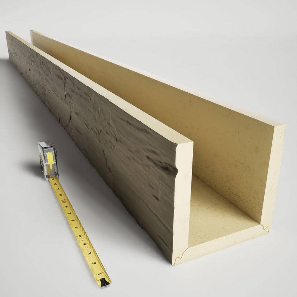 Champagne Mist Hand Hewn Faux Wood Ceiling Beam, 8' Length