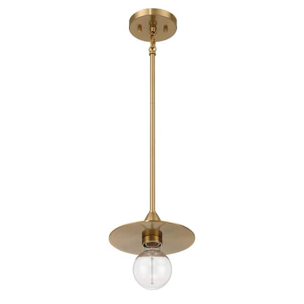 Robert Stevenson Lighting 8 1/4 in. Daisy 1Light Brushed Gold Candelabra PendantLight with