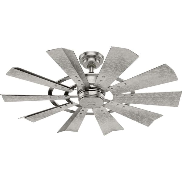 Hunter Crescent Falls 44 in. Indoor/Outdoor Galvanized Ceiling Fan with Wall Control