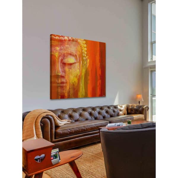 Unbranded 18 in. H x 18 in. W "Buddha" by Parvez Taj Printed Canvas Wall Art