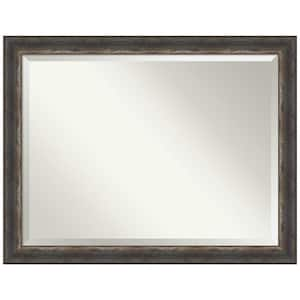 Bark Rustic Char 45 in. H x 35 in. W Framed Wall Mirror