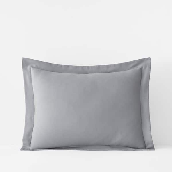 The Company Store Legends Hotel Pearl Gray Velvet Flannel Standard Sham