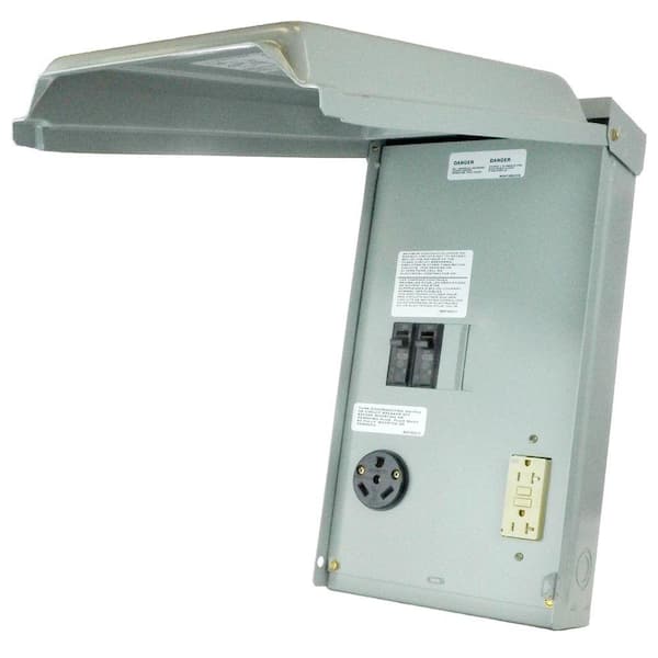 RV Panel with 30 Amp RV Receptacle and 20 Amp GFCI Receptacle (U041C010)