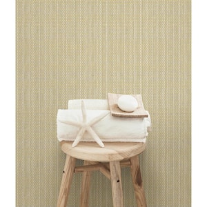 Kent Yellow Faux Grasscloth Washable Wallpaper Sample