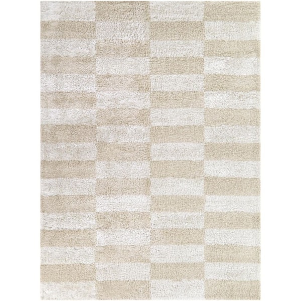 Unbranded Lionel Beige 5 ft. 3 in. x 7 ft. Geometric Area Rug