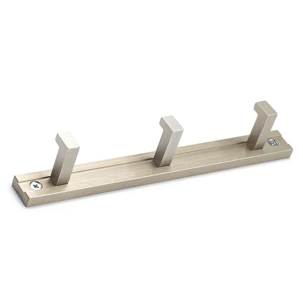 Richelieu Hardware 8-1/2 in. (216 mm) Brushed Nickel Contemporary Hook Rack
