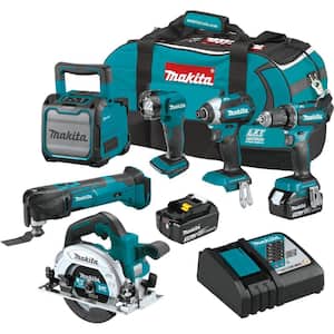 18-Volt LXT Lithium-Ion Cordless 6-Piece Combo Kit (Driver-Drill/Impact Driver/Circular Saw/Multi-Tool/Radio/Light) 3.0A