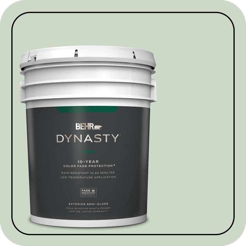 BEHR DYNASTY 5 gal. #450E-2 April Mist Semi-Gloss Exterior Stain ...