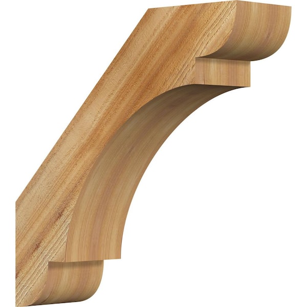 Ekena Millwork 6"W x 22"D x 22"H Olympic Rough Sawn Knee Brace, Western Red Cedar