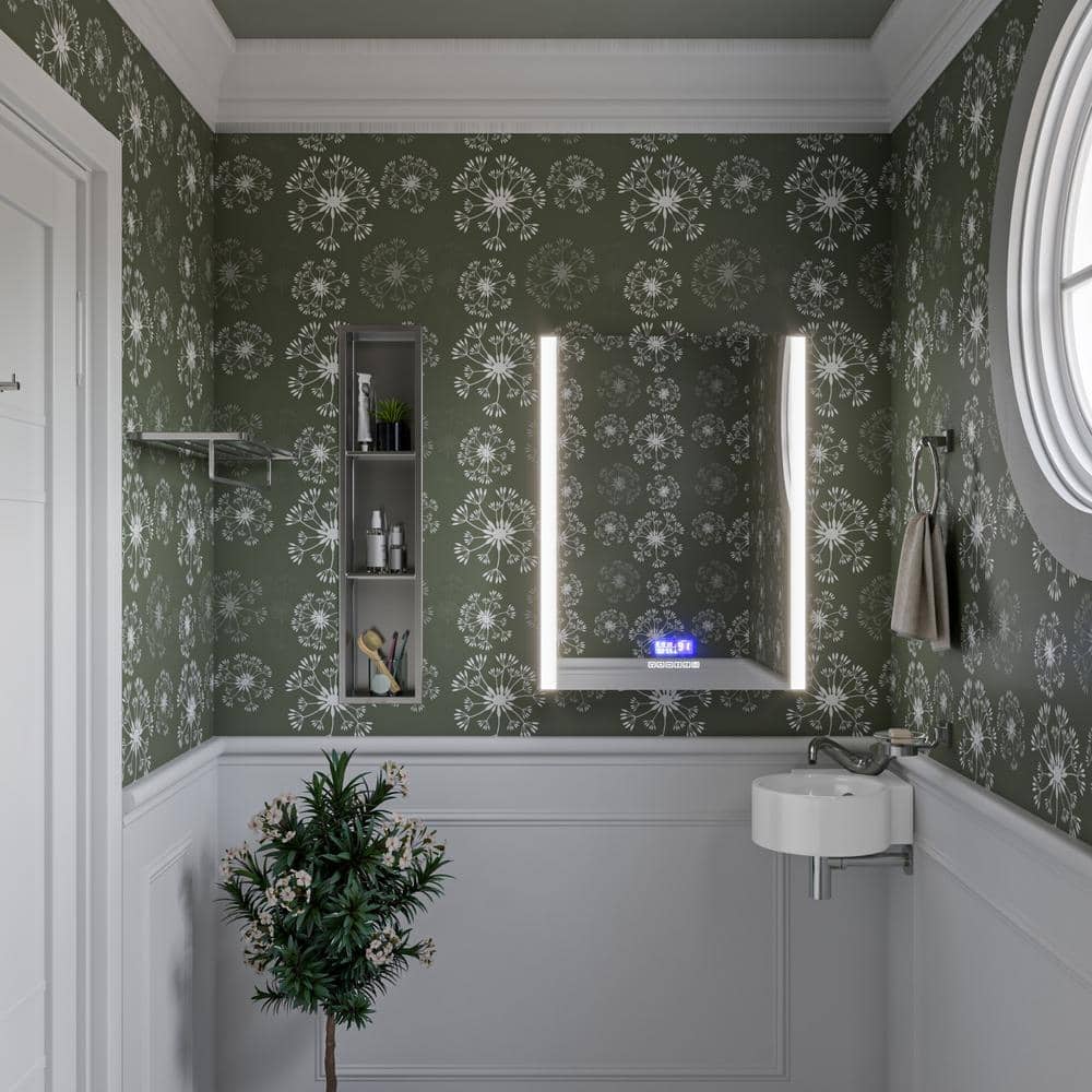 White Ceramic Wall-Mount Oval Bathroom Sink with Overflow