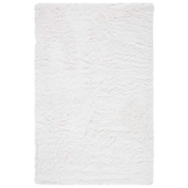 Ocean Shag 8 ft. x 10 ft. Ivory Solid Color Area Rug