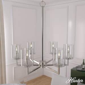 Kerrison 6-Light Brushed Nickel Island Chandelier with Clear Seeded Glass Shades