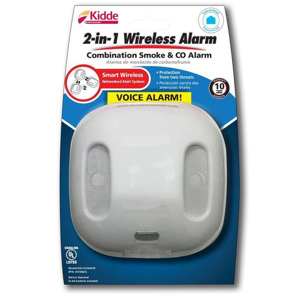 2-Pack Kidde Smoke Carbon Monoxide Detector Voice Alert Wire-Free Interconnect 