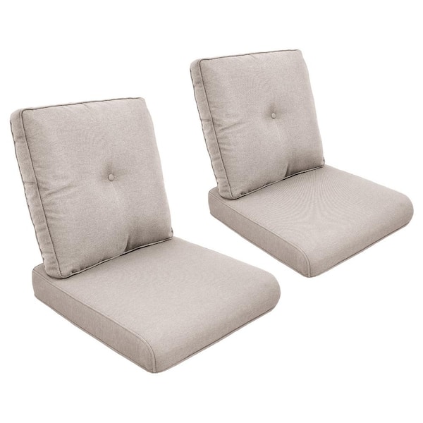 Gymojoy Carolina Square 22 in. x 25 in. x 4 in. Deep Seating 4-Piece Outdoor Lounge Chair Loveseat Cushion in Beige