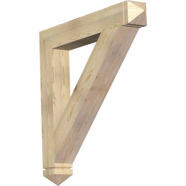 Ekena Millwork 6 in. x 44 in. x 44 in. Douglas Fir Traditional Arts and Crafts Rough Sawn Bracket