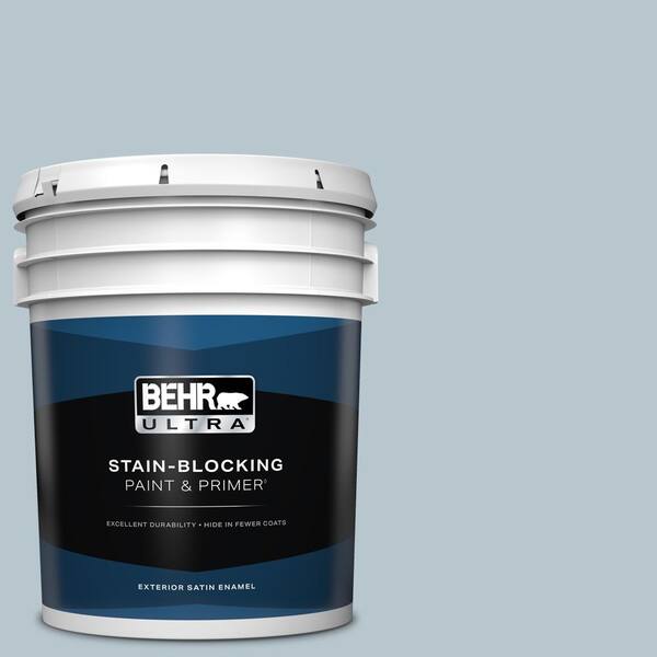 BEHR ULTRA 5 gal. #560E-3 Silver Strand Satin Enamel Exterior Paint & Primer