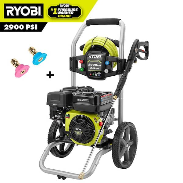 2900 PSI 2.5 GPM Cold Water Gas Pressure Washer with 212cc Engine and Second Story Nozzle Kit