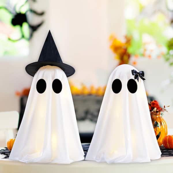OGETFUUR 2 ft. Light Up Halloween Ghost Decorations, Set of 2 DIY