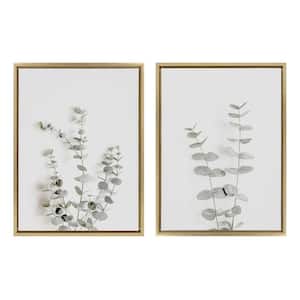 Neutral Botanical Print 3 & 4 byThe Creative Bunch Studio Framed Nature Canvas Wall Art Print 24 in. x 18 in. (Set of 2)