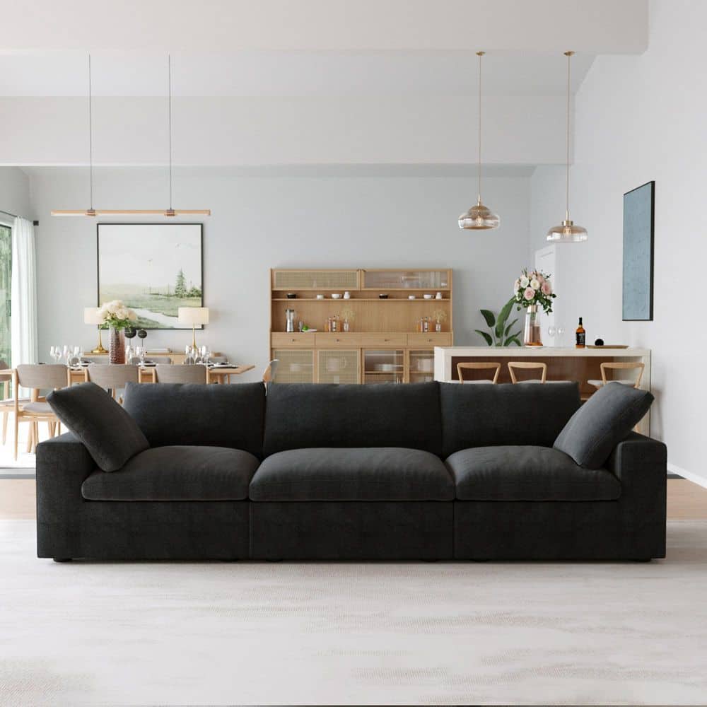 Modular Deep Seat Sectional Sofa 120.45in